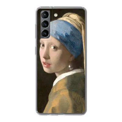 Produktbild von MuchoWow® Handyhülle Schutzhülle Hülle für Samsung Galaxy S21 Das Mädchen mit dem Perlenohrring - Gemälde von Johannes Vermeer Silikon Softcase Handy Hülle - Softcase