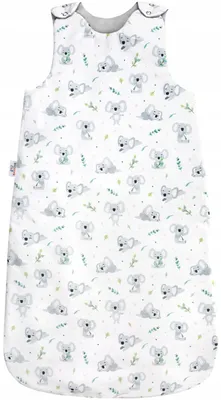 Obrázok produktu pre Bavlnený spací vak, Koala, biela/sivá