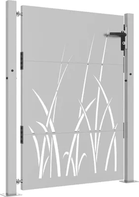 Produktbild von vidaXL Gartentor 100x125 cm Cortenstahl Gras-Design