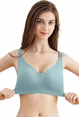 Produktbild von Nahtloser Still-BH – Pastellblau – Pastellblau, XL