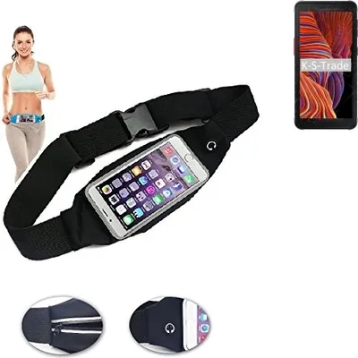 Produktbild von K-S-Trade Jogging-Armband kompatibel mit Samsung Galaxy XCover 5 Gürteltasche Umhängetasche Bauchtasche schwarz Sport Running Jogging Fitness Laufen