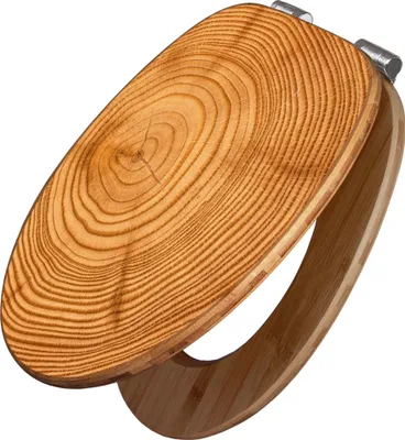Produktbild von banjado Design WC Sitz Bambus Absenkautomatik -Baumstamm - Toilettendeckel mit Absenkautomatik Holz/hochwertiger Bambus Klodeckel/WC-Sitz für alle gängigen Toiletten [TDB2 10289]