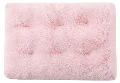Obrázok produktu pre Psia posteľ, obdĺžnikový tvar, plyšová, mäkká, teplá, pre mačky a psov, rozmery 55x40 cm, svetloružová farba