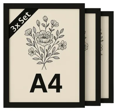 Imagen del producto de INNOVAHOME - Marco de fotos A4, 21x30 cm, color , madera - Juego de 3 marcos