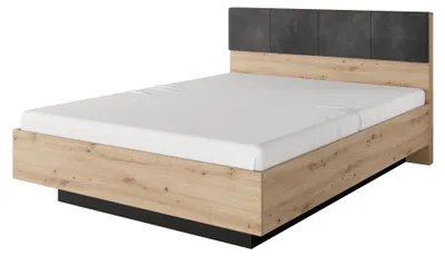 Produktbild von Bett 160x200, Eiche Artisan + Anthrazit, 163, 2 x 104 x 210 cm