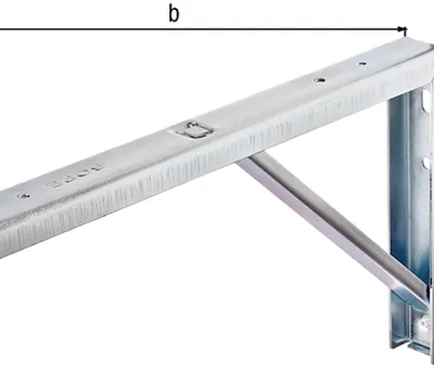 Produktbild von Alberts® Konsole aus U-Profil, verzinkt HxT 175x300 mm 803001