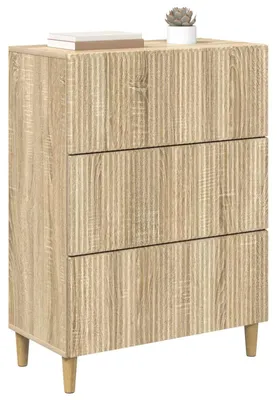 Image de vidaXL Commode en chêne Sonoma 66 x 34,5 x 90 cm en bois d'ingénierie