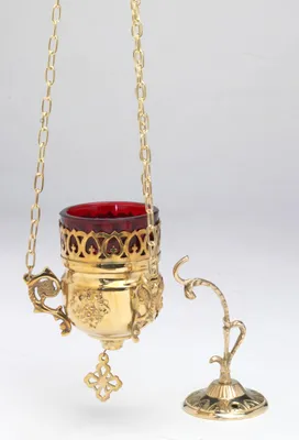 Produktbild von Haken zu Ewiglicht-Ampel aus Messing Gold Länge 14 cm