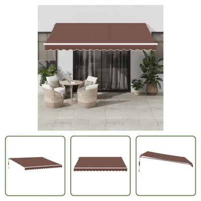 Produktbild von The Living Store Markise Automatisch Braun 400x350 cm