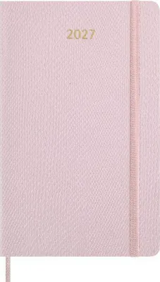 Produktbild von Moleskine Precious & Ethical, Wochenkalender für 12 Monate, 2027, Format L/A5, mit Linien, weicher Einband, Farbe: Mamba Rose, mit Geschenkbox