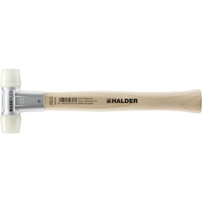 Produktbild von Halder Schonhammer Baseplex Länge 270mm Kopf-Durchmesser 25mm 230g weiß - Nylon - 3908025