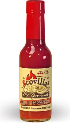 Produktbild von Scovillas  Hot Gourmet  WILD HABANERO Rough Red Habanero Hot Sauce, 148ml