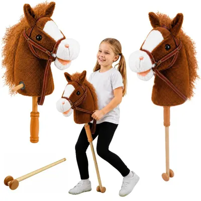 Produktbild von Hobby Horse, braunes Steckenpferd, 100 cm, mit Soundeffekten