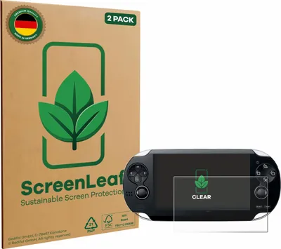 Produktbild von 2x ScreenLeaf Schutzfolie für Sony Playstation PS Vita nachhaltiger Displayschutz Display Schutz Folie Klar Transparent