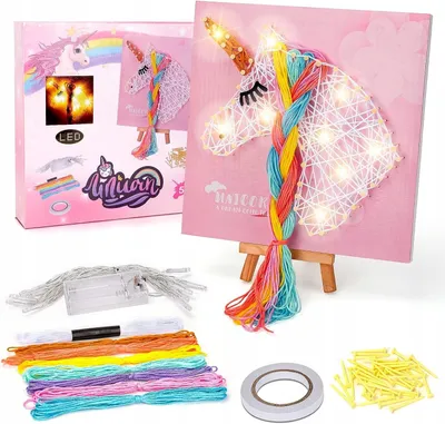 Produktbild von Kreativset Einhorn mit LED für Kinder Basteln DIY