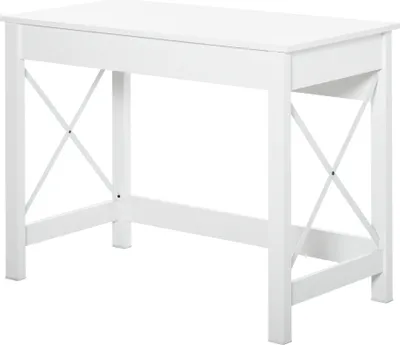 Produktbild von HOMCOM Schreibtischtisch, moderner und minimalistischer multifunktionaler Computertisch für Büro, Arbeitszimmer, 105 x 50 x 76 cm, Weiß