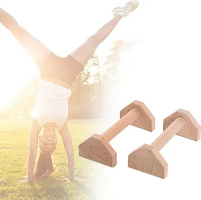 Produktbild von Liegestützgriffe Handstand Holz Liegestütze Push Up Stand Bar Fitness Yoga Kopfstand Regal Pumpen Doppel Rod Pushup Steht Übung Bar