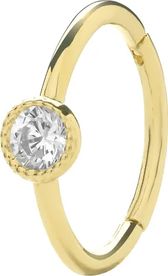 Image de Boucle d’oreille cartilage unique Femme Or 375/1000 avec Oxyde de Zirconium - 13mm*4mm; TRS26280