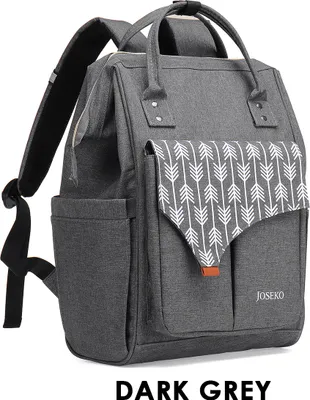 Produktbild von JOSEKO Rucksack Tasche Daypack Dark Gray - Praktisch und modisch mit USB-Ladestecker, großer Stauraum und viele Fächer