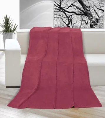 Zdjęcie produktu dla Koc mikro pojedynczy 150 x 200 cm bordowy