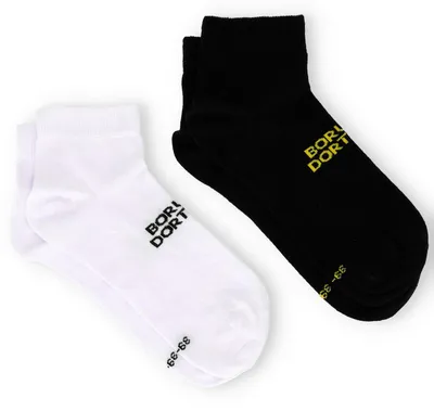 Productafbeelding van Dortmund Borussia BVB 09 sneakersokken, 2-delige set, wit/zwart, maat 39-42
