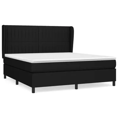 Produktbild von vidaXL Boxspringbett mit Matratze Schwarz 180x200 cm Stoff