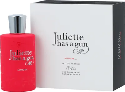 Obrázek produktu pro Juliette has a Gun Mmmm..., Ženy, 100 ml, Nedoplnitelná lahvička, Pelargónie, Neroli, Raspberry, Jasmín, Pomerančový květ, Tuberóza, Pačuli, Santalové dřevo