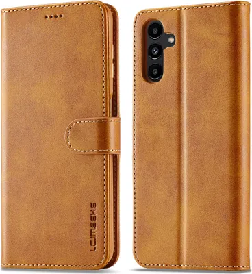 Produktbild von Hülle für Samsung Galaxy A55, Klapphüllen Brieftasche Leder Magnetverschluss Ständer Schutzhülle Gelb