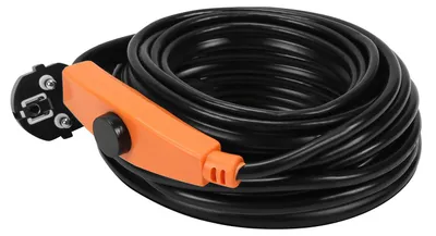 Productafbeelding van Ikodm verwarmingskabel, 8 meter, 128W, 16W/meter, IP68, verwarmingsband met thermostaat, buisverwarming, vorstbescherming voor waterleiding, geschikt voor huis en tuin