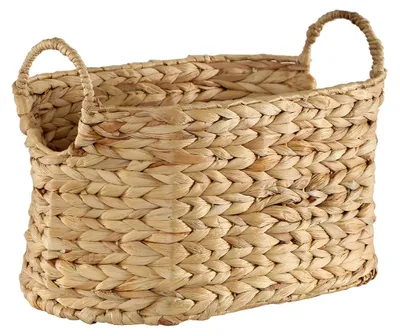 Image de CALICOSY - Petit Panier en Jacinthe d'eau avec Poignées - H21 cm
