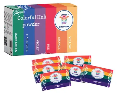 Obrázek produktu pro Holi Cow 10565 Holi barevný prášek 6 x 100 g color