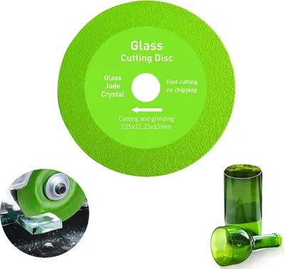 Produktbild von Glastrennscheibe 125 x 22,23 mm, Profi-Diamantscheibe, schnelles pr?zises Schneiden, S?gebl?tter fš¹r Fliesen, Glas, Granit und Porzellan fš¹r Winkelschleifer