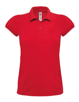 Produktbild von Damen Poloshirt Heavymill - Farbe: Red - Größe: S