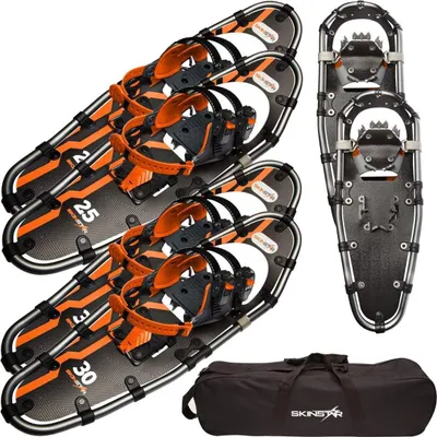 Image de Raquettes à neige SKINSTAR cadre alu raquettes à neige allround jusqu'à 130kg orange - Taille : 25 INCH