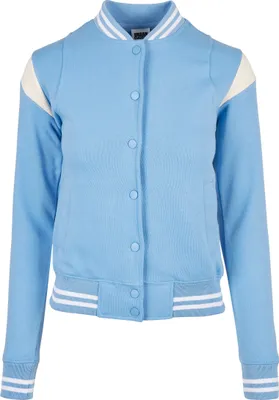Produktbild von Urban Classics Ladies - INSET College Sweat Jacke sky - 5XL