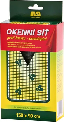 Zdjęcie produktu dla Siatka okienna, 150 x 90 cm, czarna, samoprzylepna