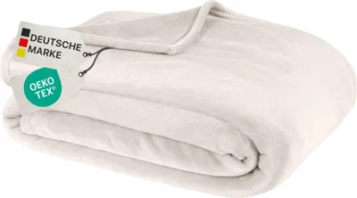 Produktbild von Kuscheldecke Cashmere Touch - Extra Flauschig - kuschelweiche & warme Sofadecke für Herbst & Winter, Farbe:Natur, Größe:180x220 cm