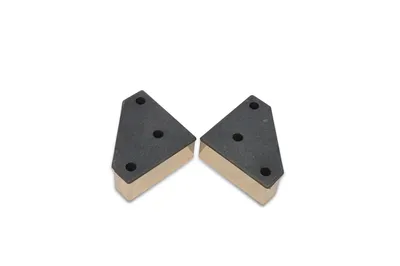 Produktbild von 2 Stück Polsterfuß Möbelgleiter Möbelfüße Kunststoff Chrom 83x83