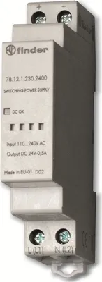 Productafbeelding van FINDER Din-rail schakelvoeding, 24 V, 12 W, artikelnummer 78.12.1.230.2400