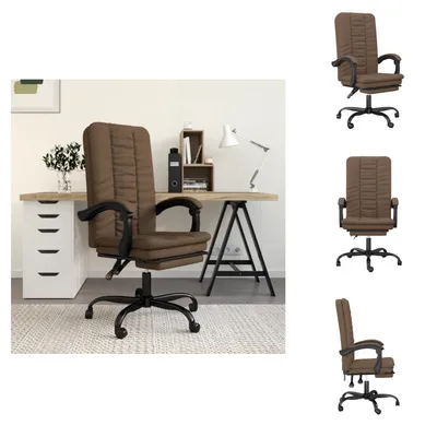 Produktbild von vidaXL Bürostuhl mit Liegefunktion Braun Stoff -  Bürostühle