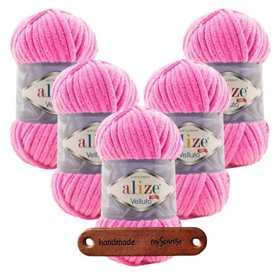 Produktbild von 5 x ALIZE Velluto 121 Baumwolle Candy mit Label