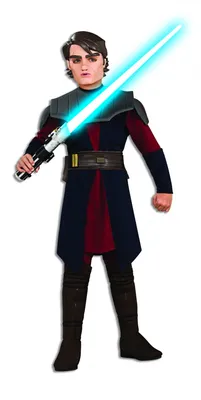 Produktbild von Star Wars Deluxe Anaking Skywalker Kostüm für Kinder, Größe:M