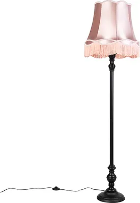 Produktbild von Stehleuchte Schwarz mit Oma Schirm Pink Classico