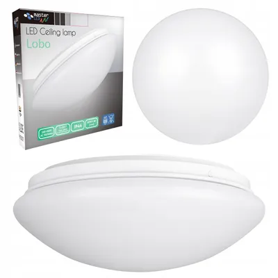 Zdjęcie produktu dla Oświetlenie sufitowe MasterLED, montowane na powierzchni, 2 x E27, IP44, średnica 29 cm, okrągłe, białe, do łazienki