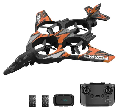 Produktbild von Ferngesteuertes Flugzeug, 2,4 GHz ferngesteuerte Schaumstoffflugzeuge für Kinder, Jungen, Stunt-Spray-Drohne mit Schwerkrafterkennung, LED-Leuchten, 2 Batterien