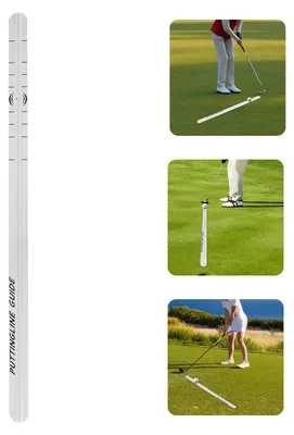 Image de Barre d'alignement Golf Putting, aluminium léger, feedback instantané, BLANC