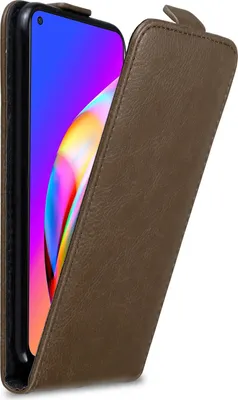 Produktbild von Cadorabo Hülle für Oppo A94 5G Schutz Hülle in Braun Flip Etui Handyhülle Case Cover