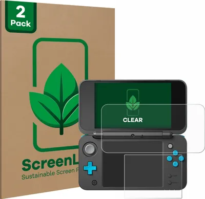 Produktbild von 2x ScreenLeaf Schutzfolie für New Nintendo 2DS XL nachhaltiger Displayschutz Display Schutz Folie Klar Transparent