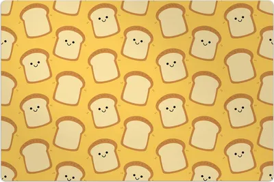 Produktbild von Küchenmatte 100x150 cm Vinylmatte Bodenmatte Dekoration -Scheibe Brot