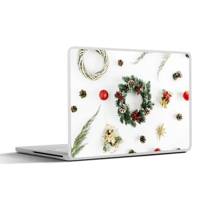 Produktbild von MuchoWow® Laptop Aufkleber Sticker Cover Winter - Kranz - Weihnachten 36.5x27.5 cm - Laptop-Sticker